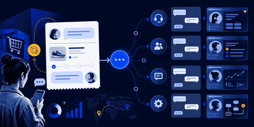 Gorgias alternatives ecommerce support routing illustration